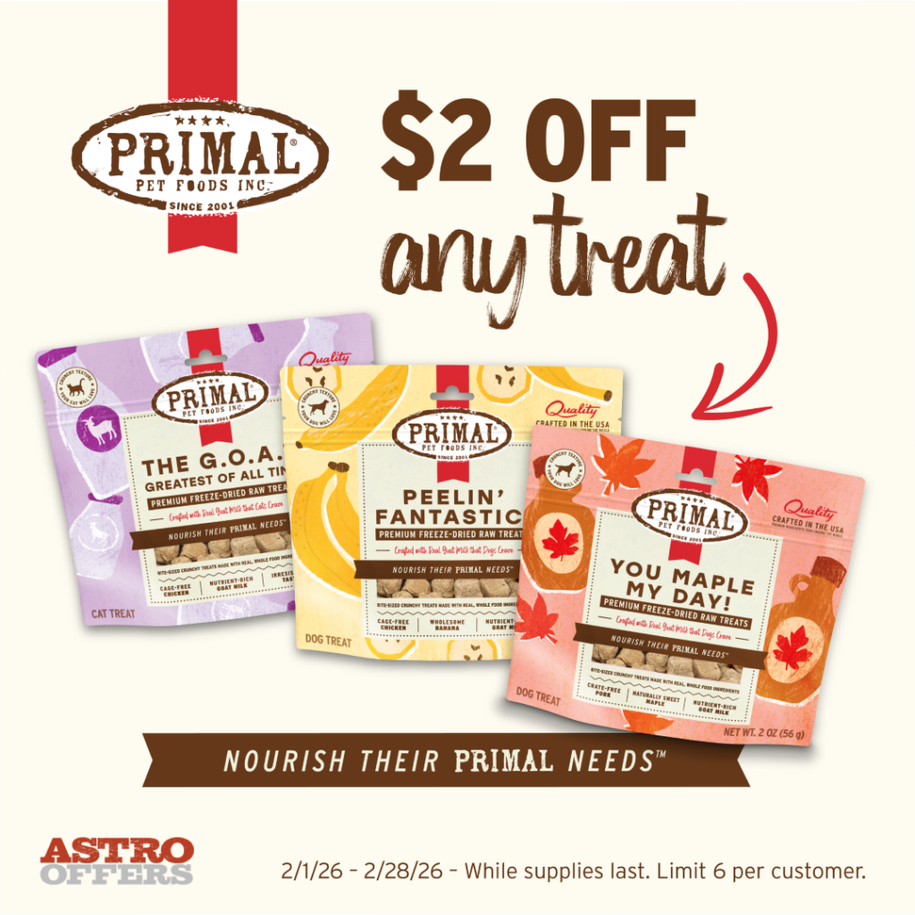 Astro | Primal Pet Foods | $2.00 OFF Treats