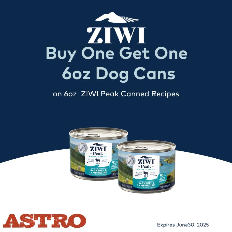 Astro | ZIWI | Buy 1, Get 1 FREE on 6oz Dog Cans