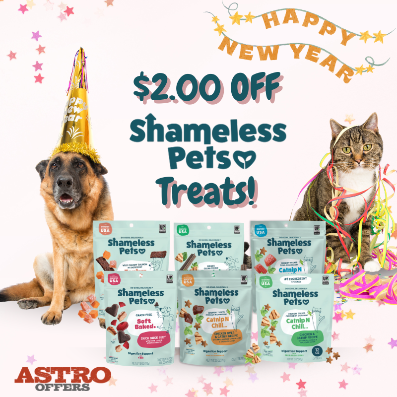 Astro | Shameless Pets |  $2.00 OFF Treats