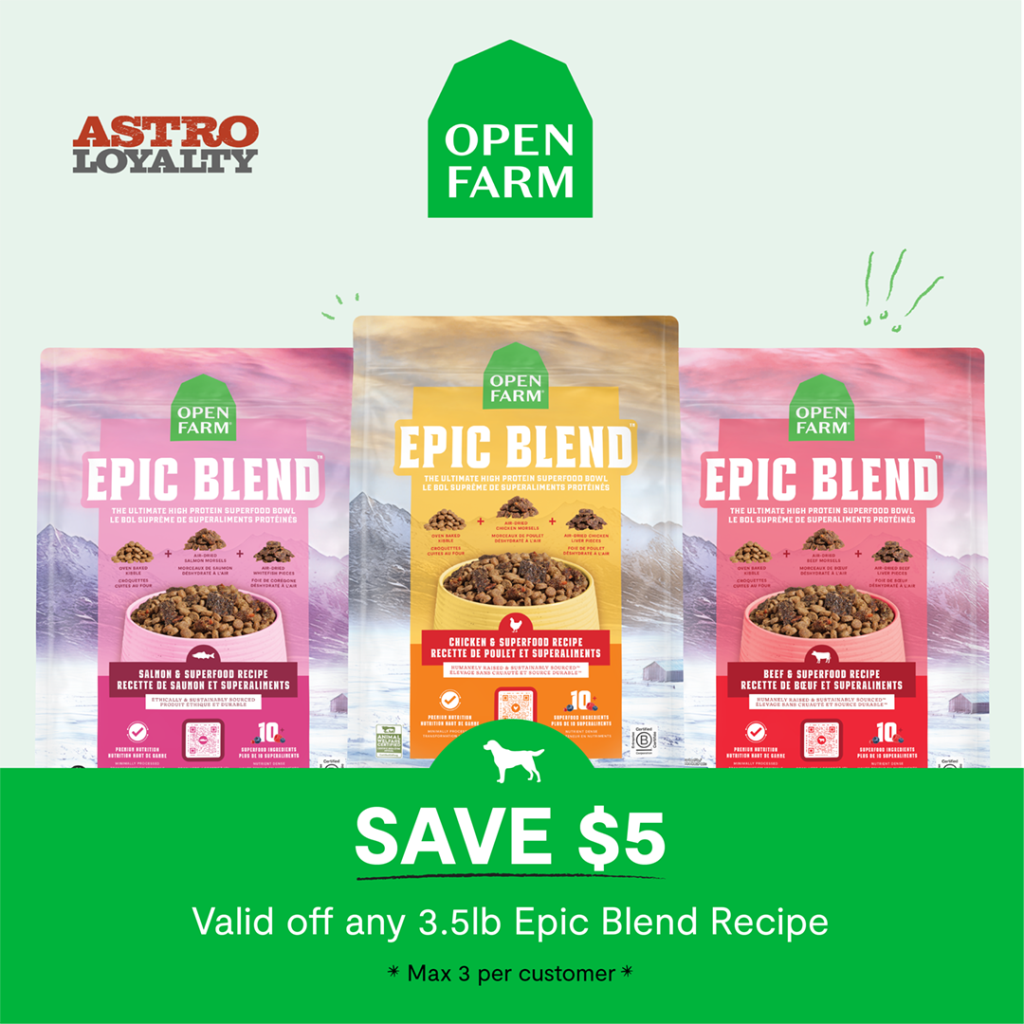 Astro | Open Farm | $5.00 OFF 3.5lb Epic Blend Recipe Dog Food