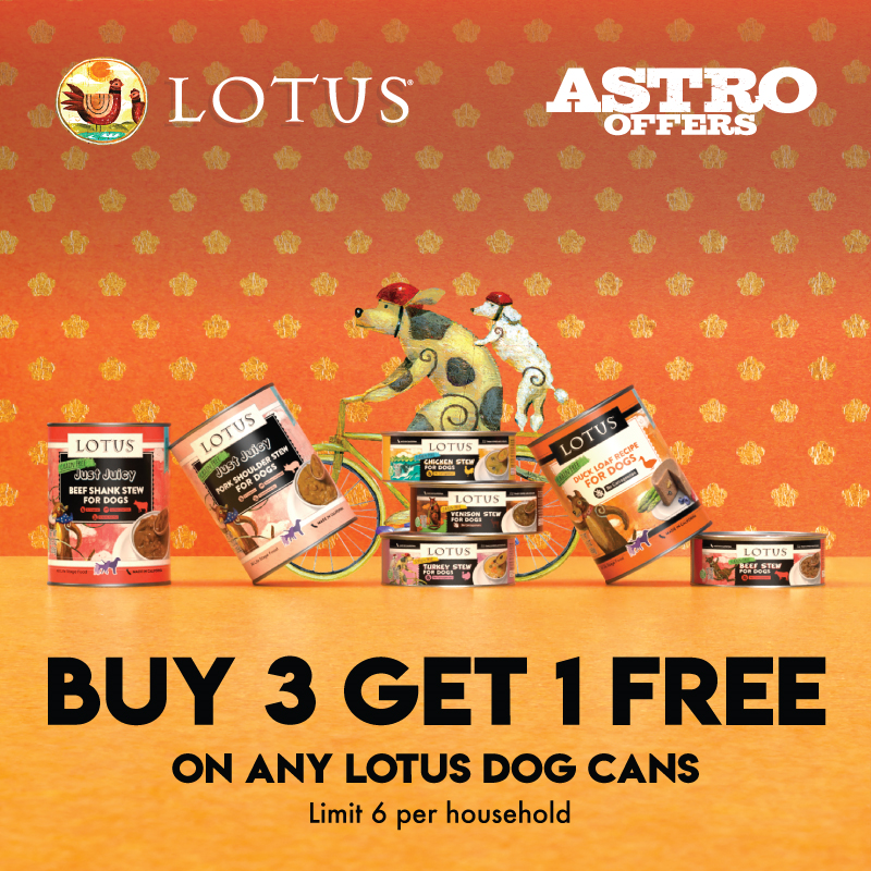 Astro | LOTUS | Buy 3, Get 1 FREE on Dog Cans