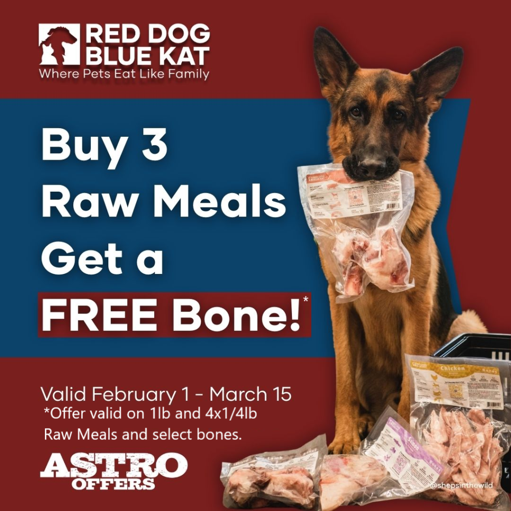 Astro | Red Dog Blue Kat | Buy 3 Select Raw Meals, Get a FREE Select Bone!