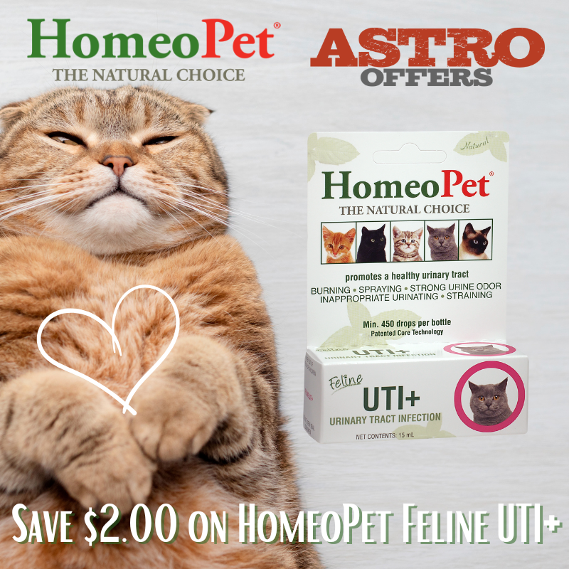 Astro | HomeoPet | $2.00 OFF Feline UTI+ 