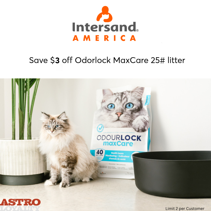 Astro | Intersand | $3.00 OFF 25lb Odorlock MaxCare