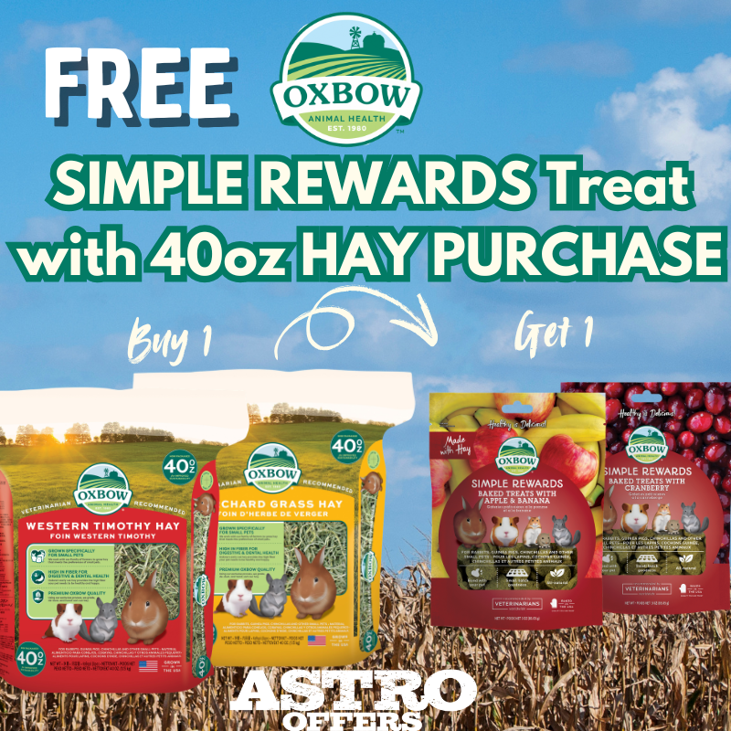 Astro | Oxbow | FREE Simple Rewards Treat with 40oz Hay Purchase