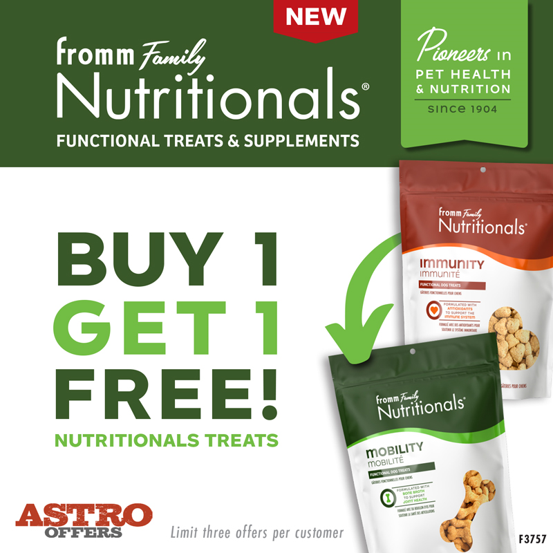 Astro | Fromm | Buy 1, Get 1 FREE on NEW! Nutritionals Functional Treats