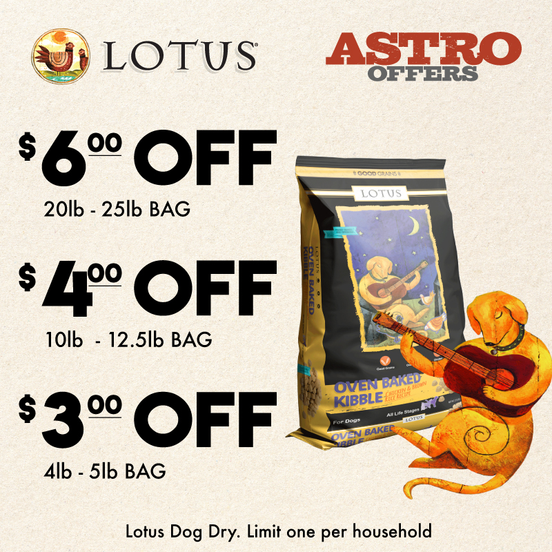 Astro | LOTUS | Dollars OFF Oven-Baked Dog Kibble