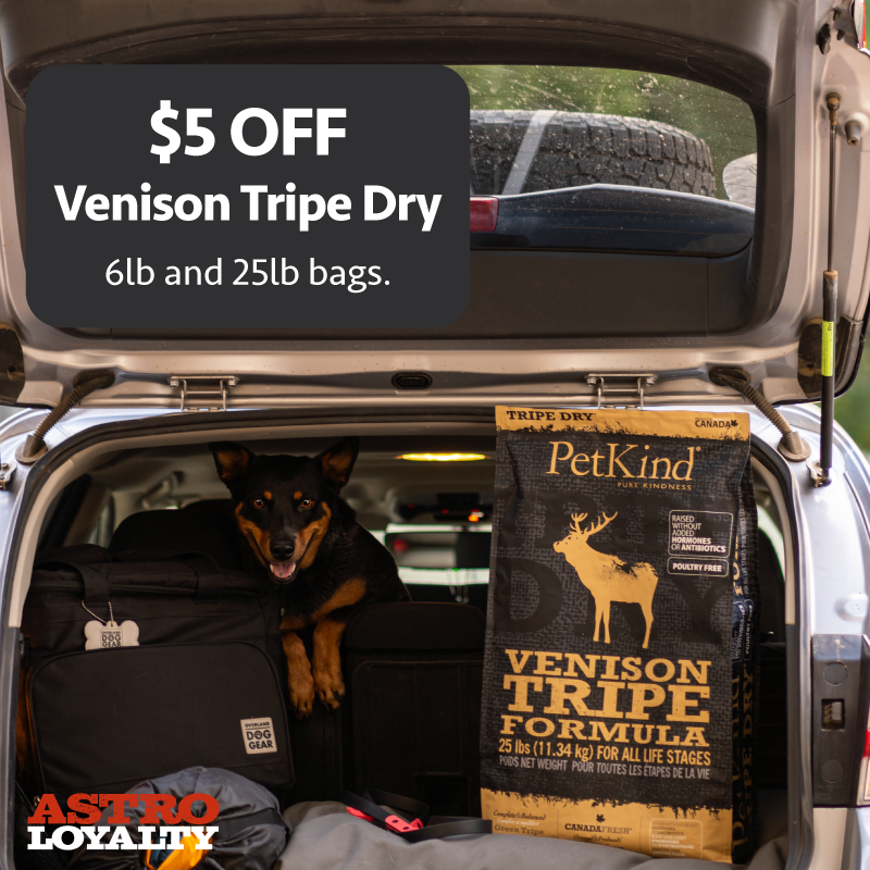 Astro | PetKind | $5.00 OFF Venison Tripe Dry