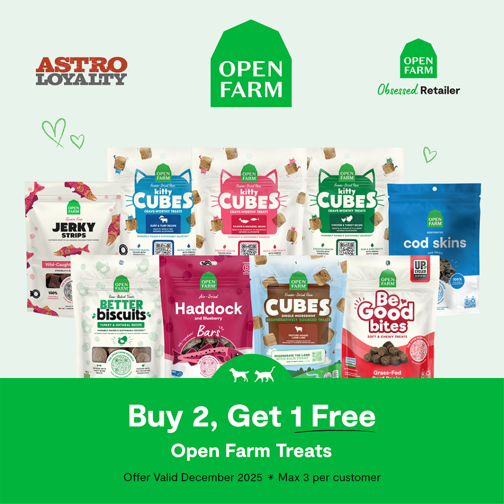Astro | Open Farm (Private Offer - Obsessed Retailers) | Buy 2, Get 1 FREE on Treats!