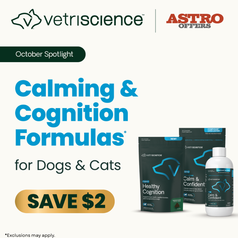 Astro | VetriScience | $2.00 OFF Select Calm & Confident Supplements