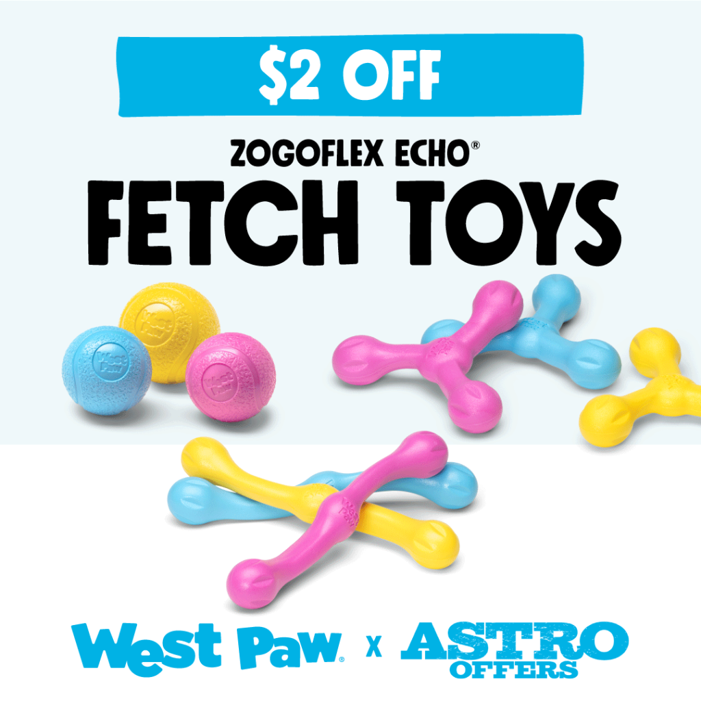 Astro | West Paw | $2.00 OFF Zogoflex Echo Fetch Toys