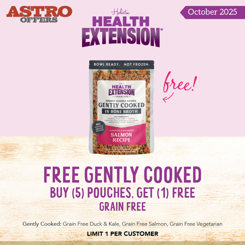 Astro | Health Extension | Buy 5, Get 1 FREE on 9oz Grain Free Gently Cooked Pouches 