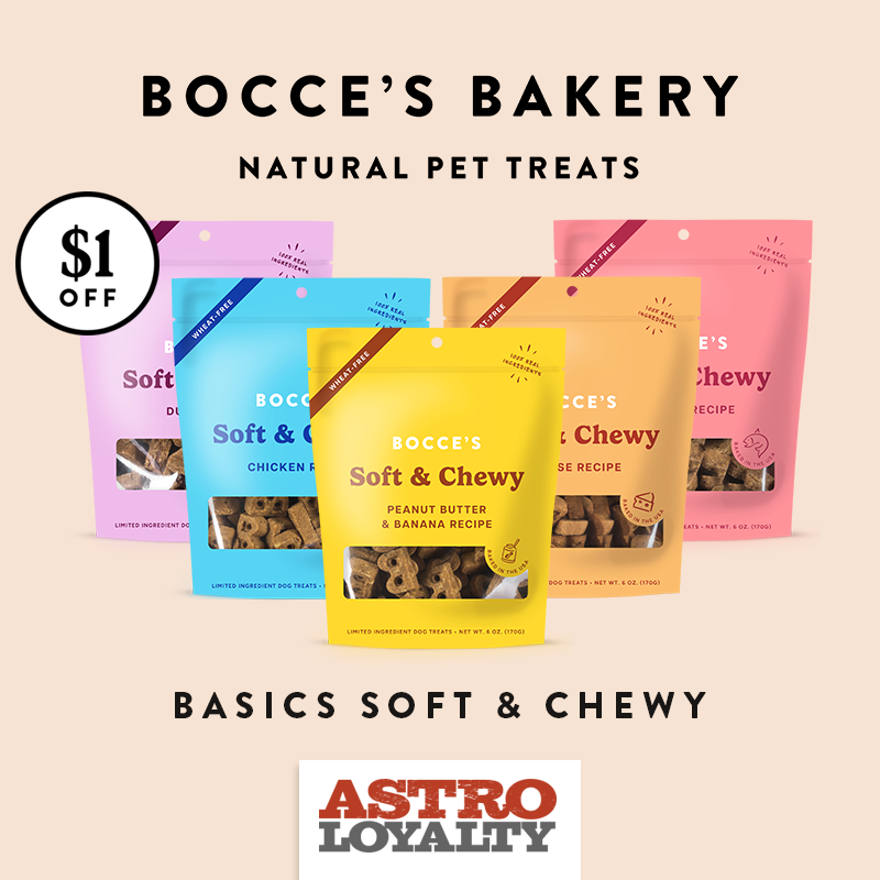 Astro | Bocce's Bakery | $1.50 OFF Basic Soft & Chewy Treats