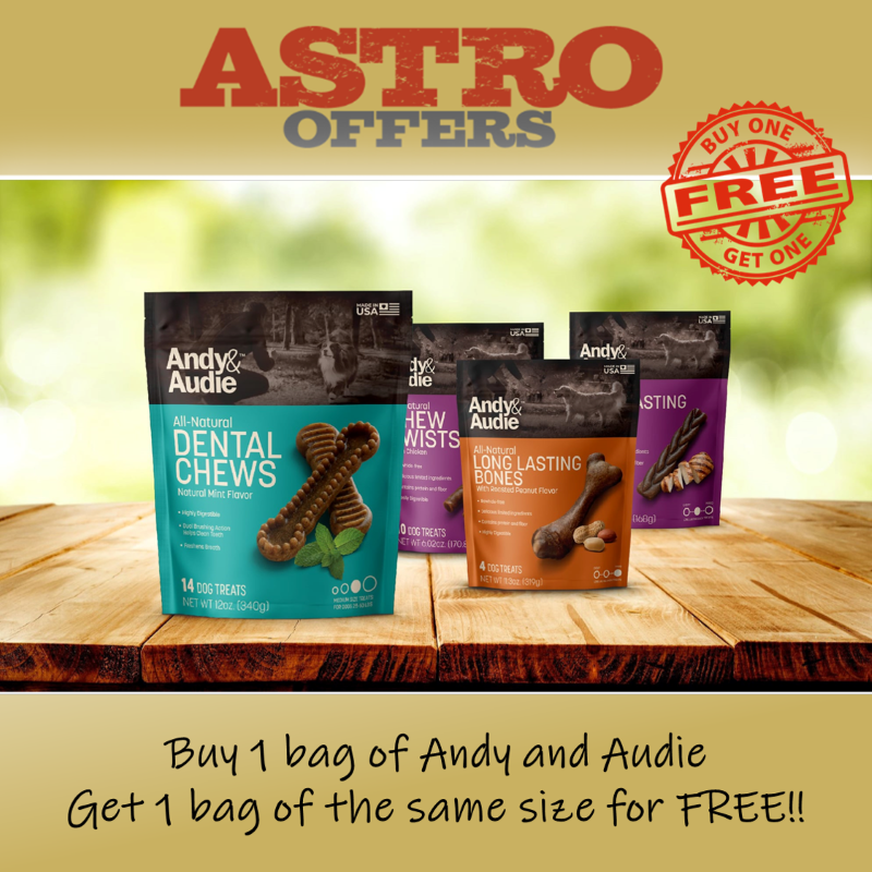 Astro | Buy 1, Get 1 FREE on Small Bags (5.9oz-6.7oz).