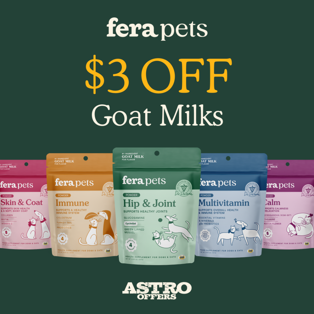 Astro | Fera Pets | $3.00 OFF Goat Milk Toppers