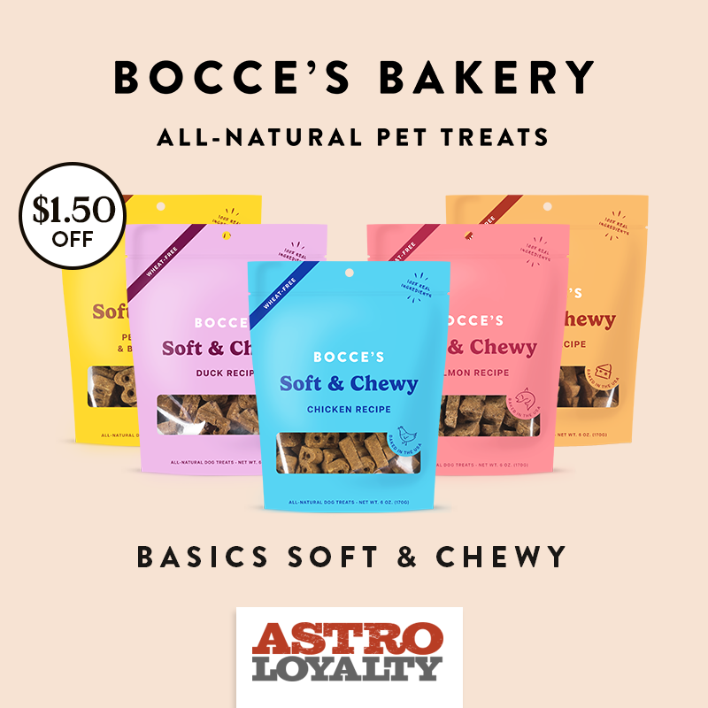 Astro | Bocce's Bakery | $1.50 OFF Basic Soft & Chewy Treats