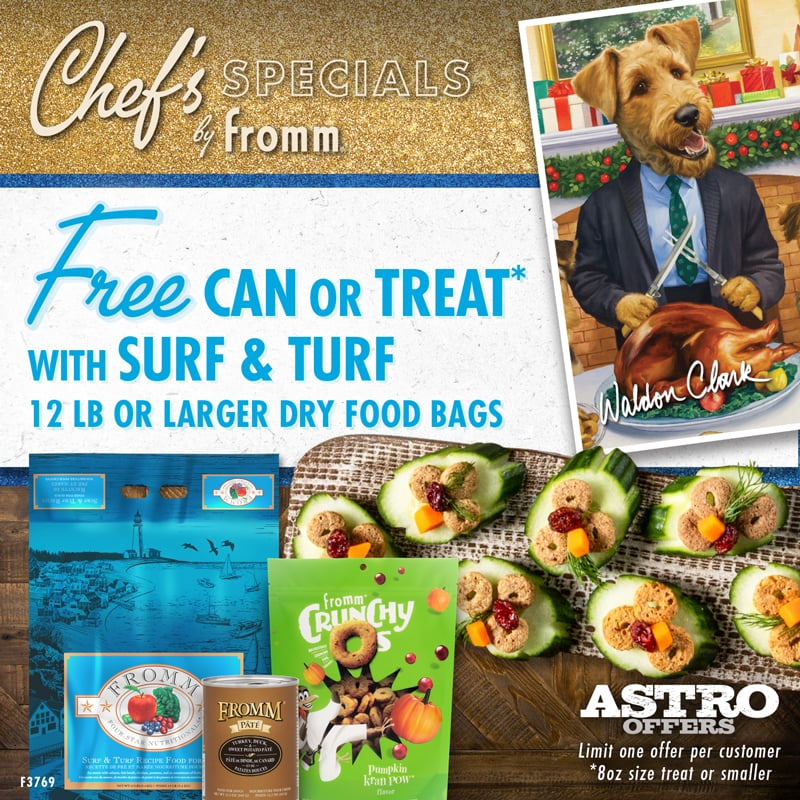 Astro | Fromm | FREE Can or Select Treat with Qualifying Four-Star Surf & Turf Purchase