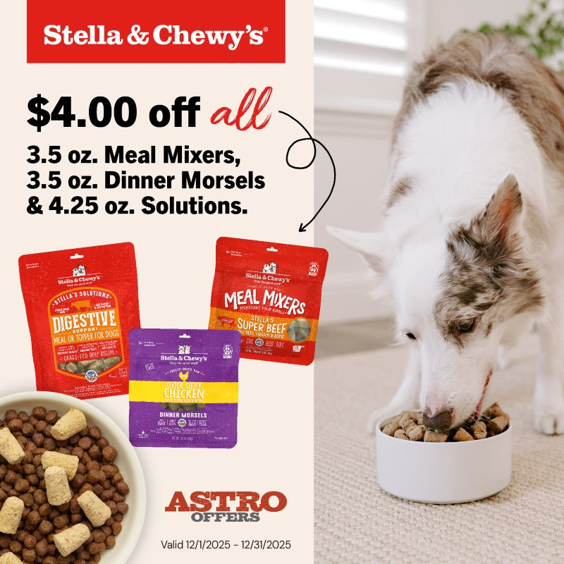 Astro | Stella & Chewy's (Private Program - Red Door Retailers) | $4.00 OFF Select Freeze-Dried