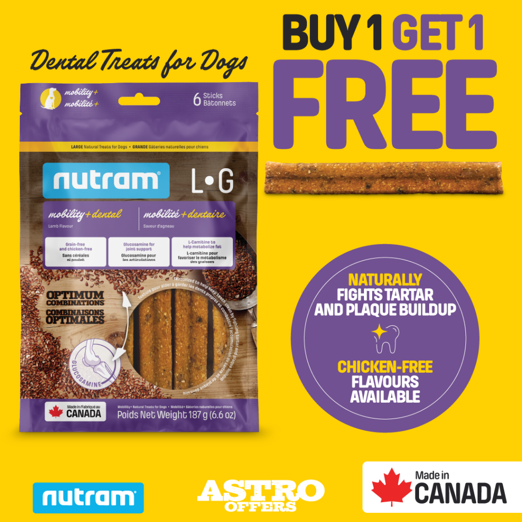 Astro | Nutram | Buy 1, Get 1 FREE on Dental Treats