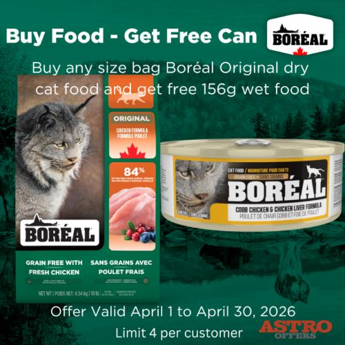 Astro | Boreal | FREE 156g Cat Can with Purchase of Original Dry Cat Food 