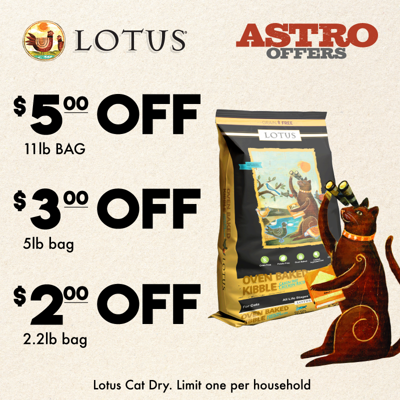 Astro | LOTUS | Dollars OFF Oven-Baked Cat Kibble